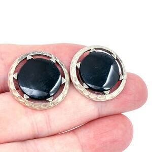 Vintage Sterling Silver 925 Black Onyx Cufflinks Men’s Jewelry